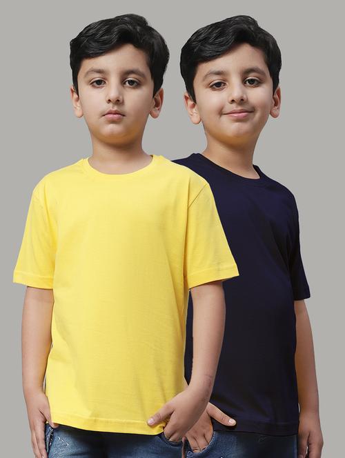 pack of 2  solid multi colored t-shirt - 20728636 - Very Small Image - 1
