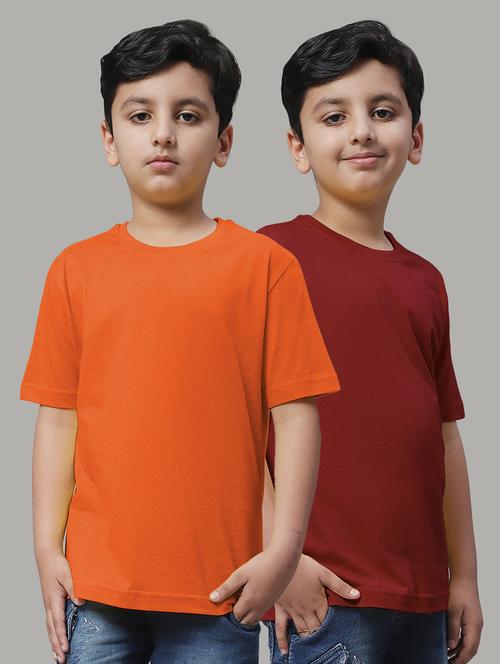 pack of 2  solid multi colored t-shirt - 20728642 - Very Small Image - 1