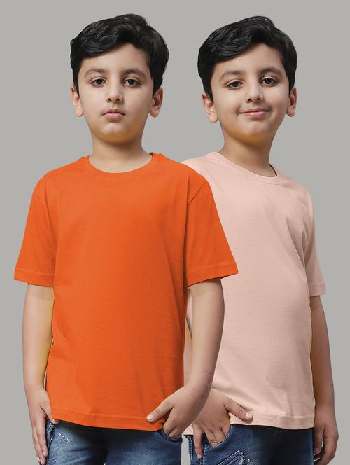 pack of 2  solid multi colored t-shirt - 20728646 - Very Small Image - 1