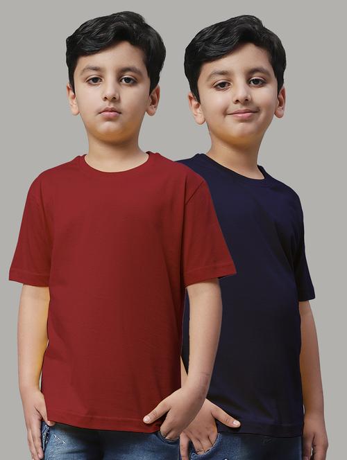 pack of 2  solid multi colored t-shirt - 20728649 - Very Small Image - 1