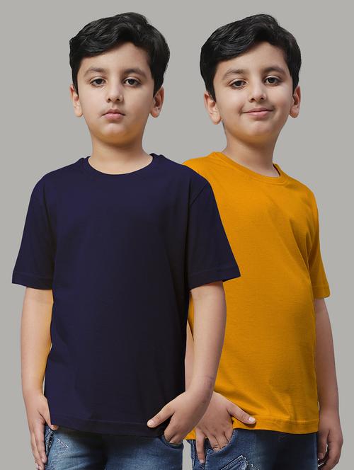 pack of 2  solid multi colored t-shirt - 20728656 - Very Small Image - 1