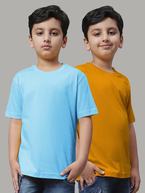 pack of 2  solid multi colored t-shirt - 20728660 - Very Small Image - 1