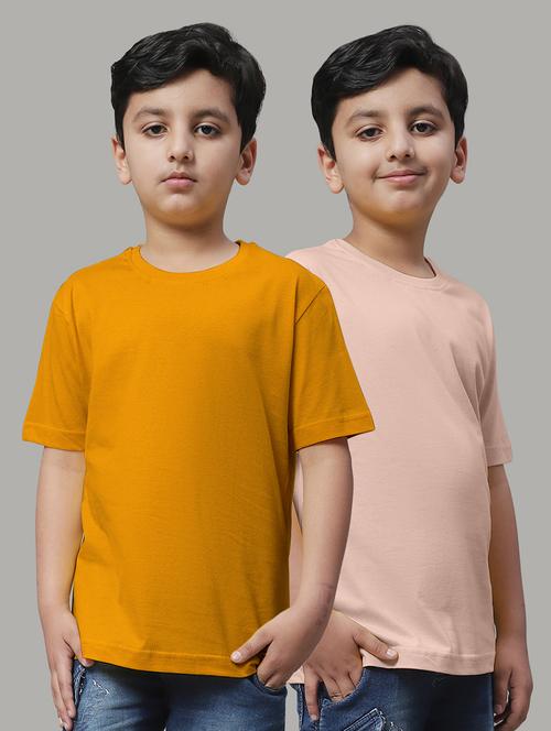 pack of 2  solid multi colored t-shirt - 20728663 - Very Small Image - 1