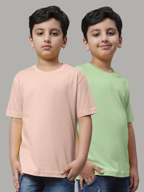 pack of 2  solid multi colored t-shirt - 20728666 - Very Small Image - 1