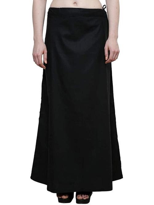 black cotton straight petticoat - 20729773 - Very Small Image - 1