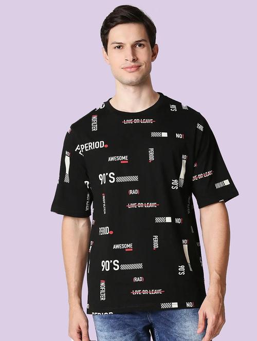 round neck typographic printed t-shirt  - 20752962 - Very Small Image - 1