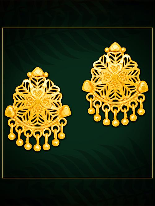 gold brass studs earring - 20754613 - Very Small Image - 1