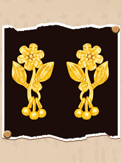 gold brass studs earring - 20754757 - Very Small Image - 1