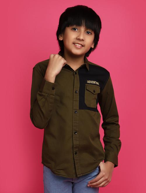 green cotton shirt - 20755240 - Very Small Image - 1