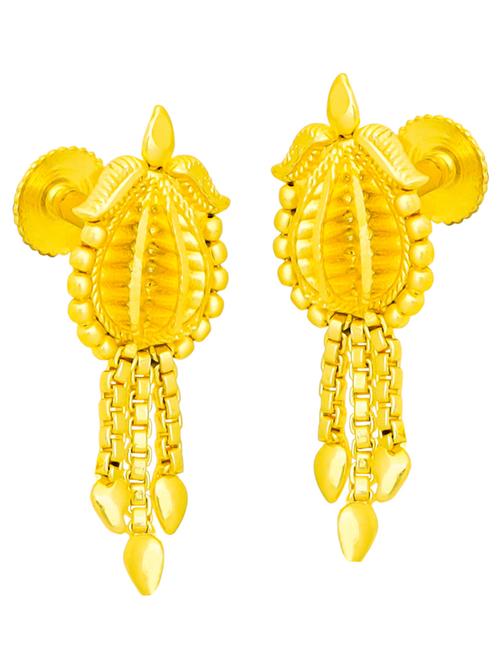 gold brass studs earrings - 20757306 - Very Small Image - 1