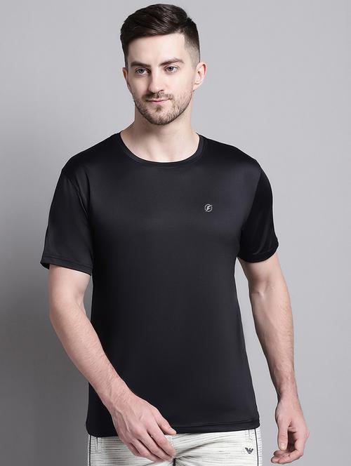 solid black polyester t-shirt - 20757337 - Very Small Image - 1