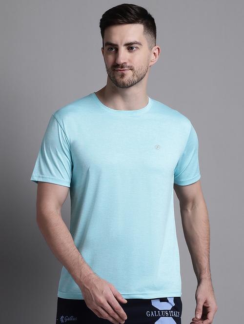men light blue round neck t-shirt - 20757339 - Very Small Image - 1