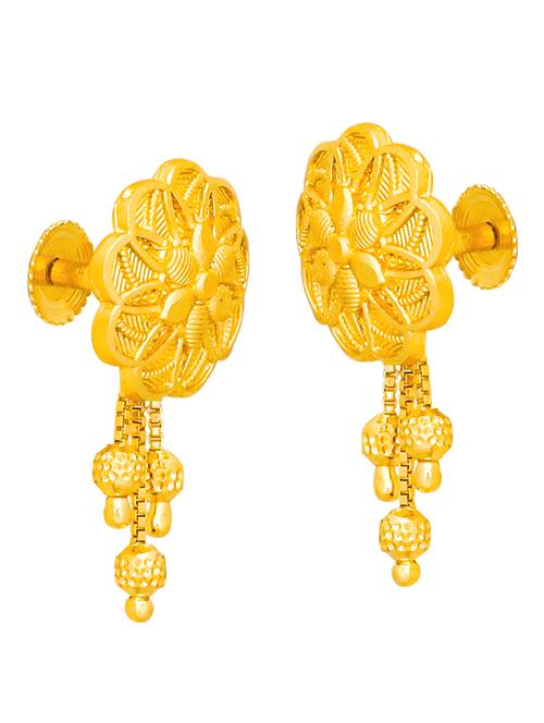 gold brass studs earrings - 20757382 - Very Small Image - 1