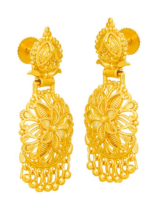 gold plated drop earrings - 20757463 - Very Small Image - 1
