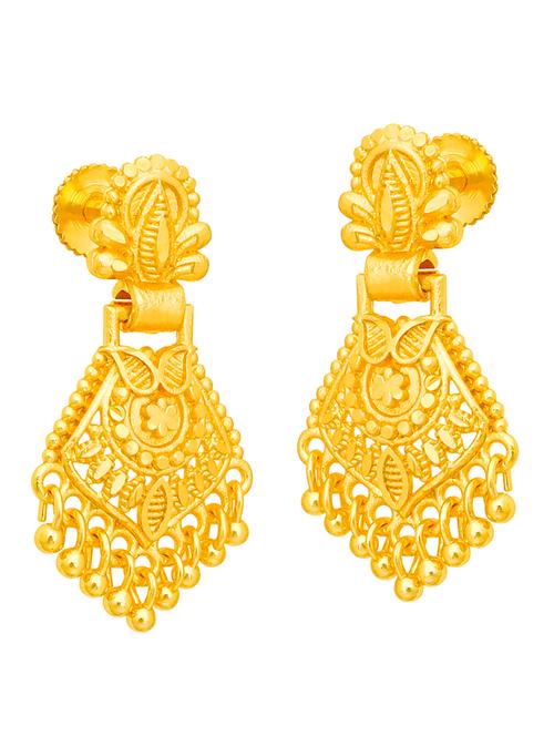 gold plated drop earrings - 20757473 - Very Small Image - 1