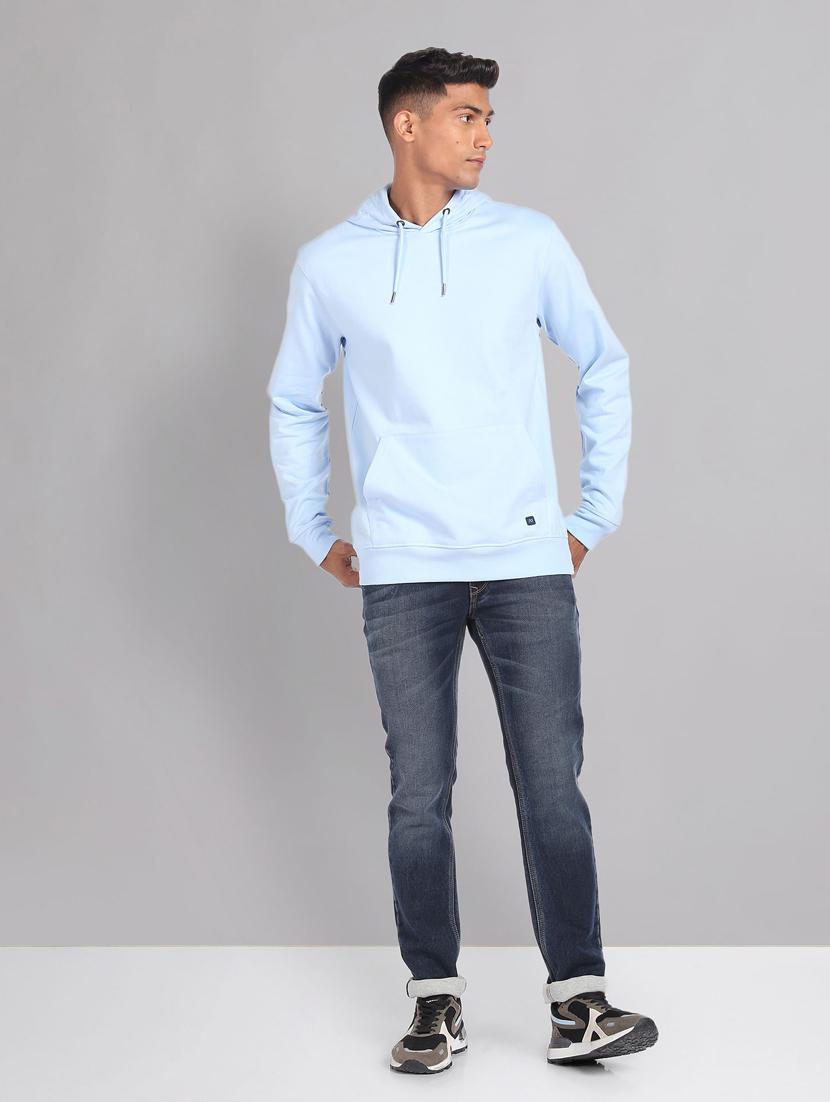 solid purist blue hooded sweatshirt - 20757477 - Zoom Image - 3