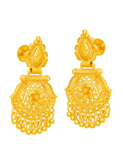 gold plated drop earrings - 20757489 - Very Small Image - 1