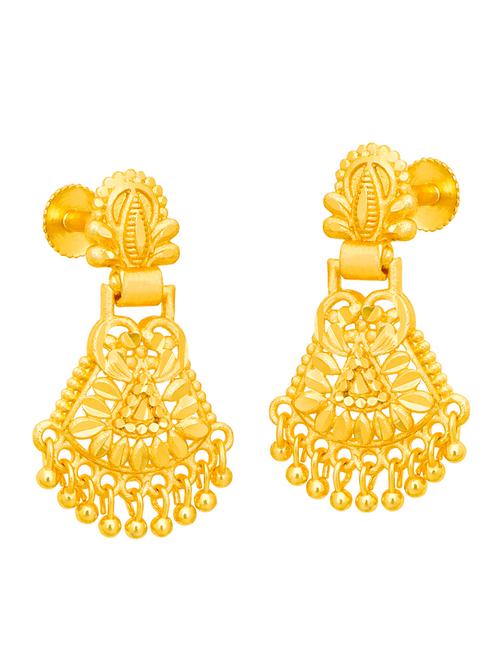 gold plated drop earrings - 20757495 - Very Small Image - 1