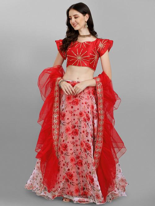 women floral printed lehenga choli set with dupatta - 20758341 - Very Small Image - 1