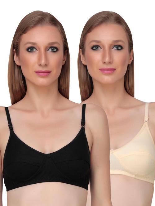 pack of 2 solid multi colored t-shirt bra - 20763870 - Very Small Image - 1