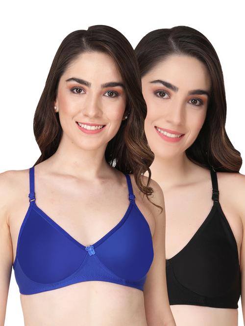 pack of 2 solid multi colored t-shirt bra - 20763874 - Very Small Image - 1