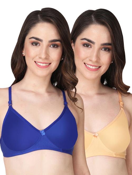 multi colored cotton blend tshirt bra - 20763889 - Very Small Image - 1