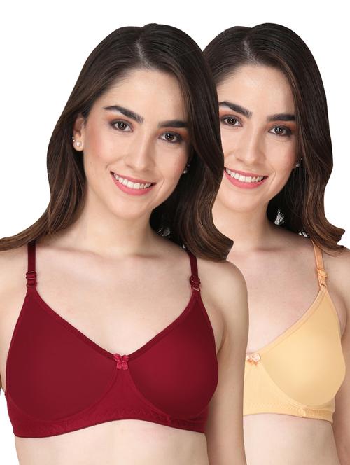 multi colored cotton blend tshirt bra - 20763890 - Very Small Image - 1