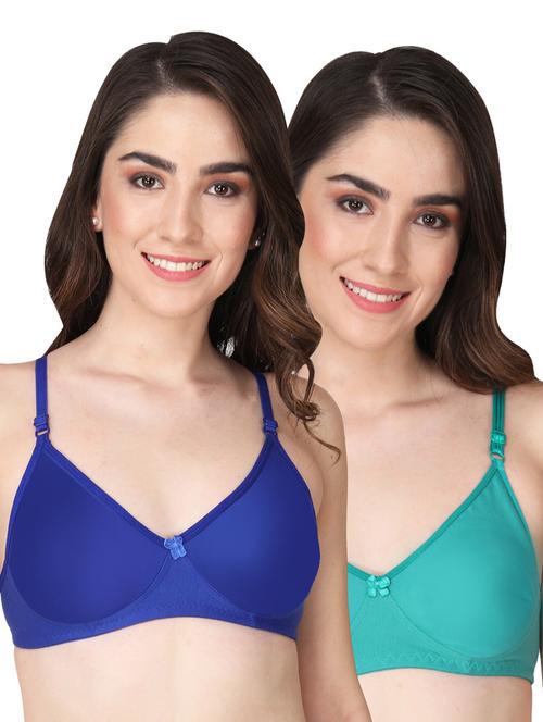pack of 2 solid multi colored t-shirt bra - 20763900 - Very Small Image - 1