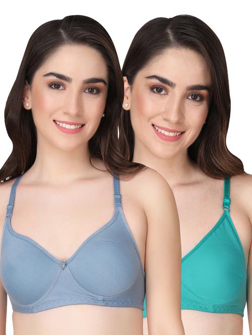 pack of 2 solid multi colored t-shirt bra - 20763902 - Very Small Image - 1