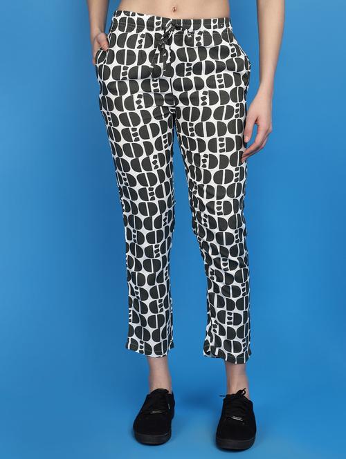 women mid rise printed track pant - 20764144 - Very Small Image - 1