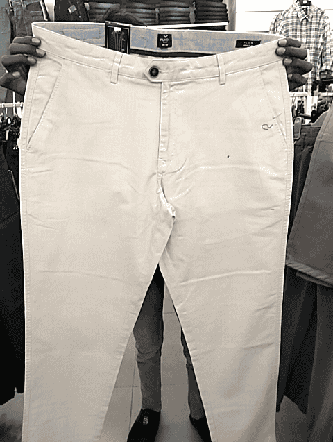 cream linen casual trousers - 20764313 - Very Small Image - 1