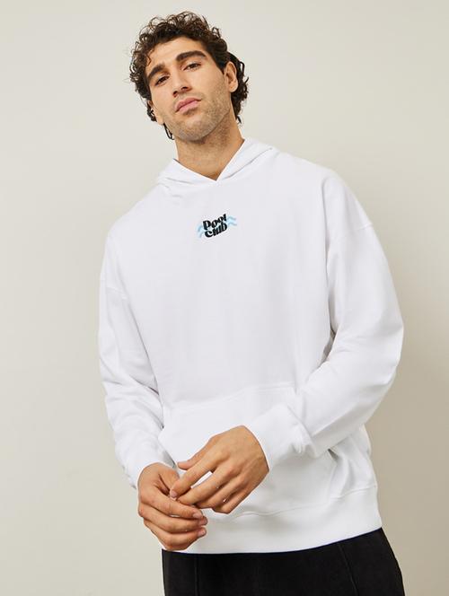 white cotton back print sweatshirt - 20767324 - Very Small Image - 1