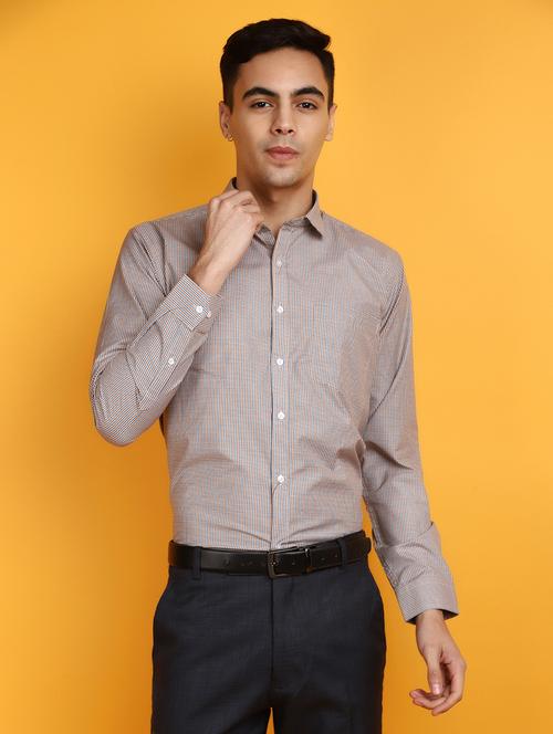 men checks printed formal shirt - 20767487 - Very Small Image - 1