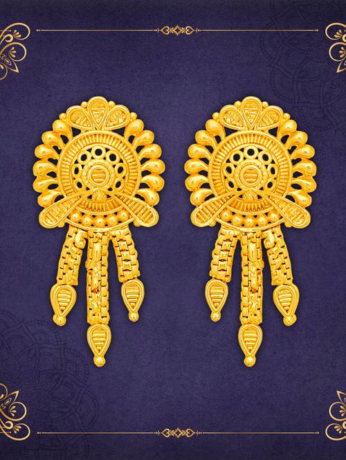 gold plated studs earrings - 20768366 - Very Small Image - 1