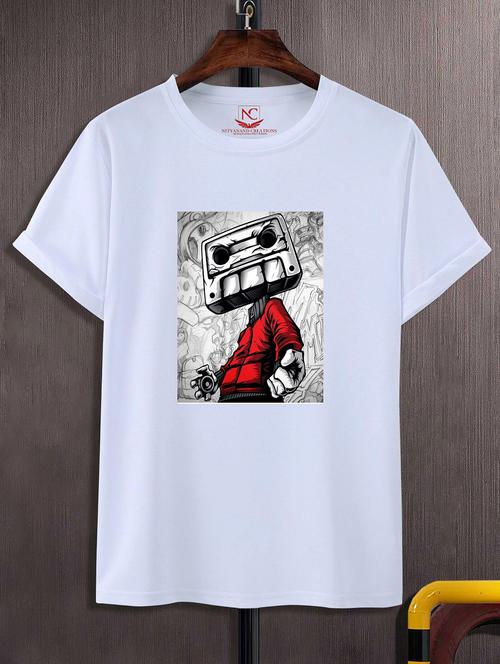 Unisex Graphic Printed Round Neck Tshirt - 20768959 - Very Small Image - 1