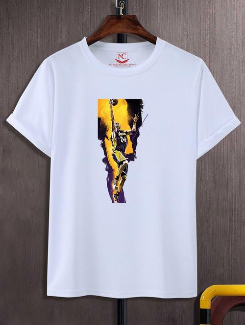 Unisex White Graphic Printed T-shirt - 20776370 - Very Small Image - 1