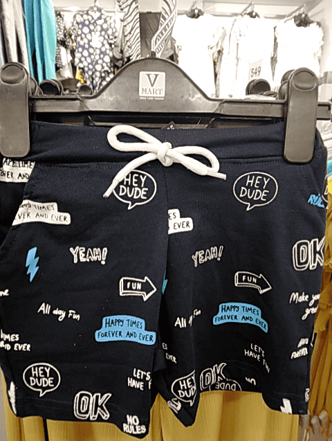 navy blue cotton single jersey shorts & three fourth - 20777516 - Very Small Image - 1