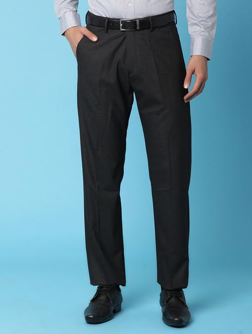 grey cotton pleated  formal trouser - 20777573 - Very Small Image - 1