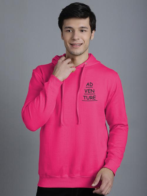 women pink typographic hoooded sweatshirt - 20794941 - Very Small Image - 1