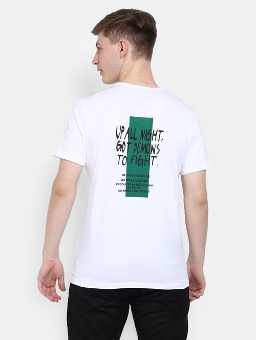 men round neck back print t-shirt - 20799437 - Very Small Image - 1