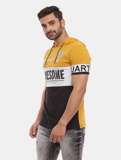 yellow cotton  print t-shirt - 20800059 - Very Small Image - 1