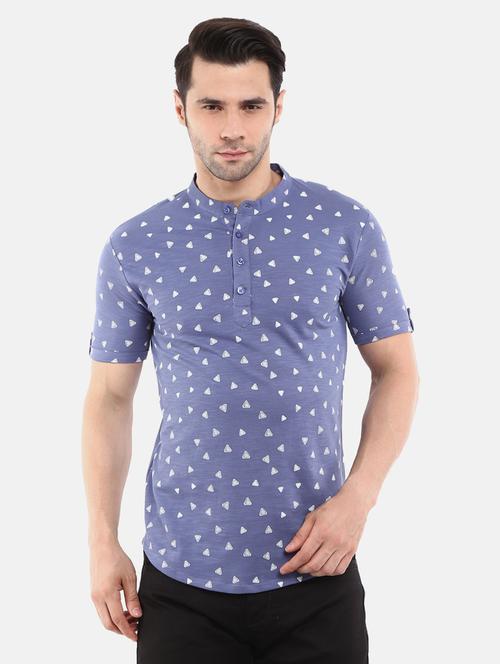 purple printed detailed casual t-shirt - 20804213 - Very Small Image - 1