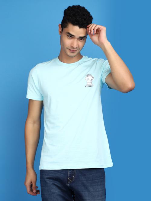 Men Round Neck Back Print T-shirt - 20809694 - Very Small Image - 1