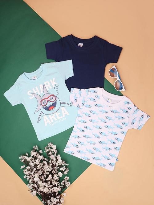 Pack Of 3 Multi Coloured Printed T-shirt - 20809788 - Very Small Image - 1