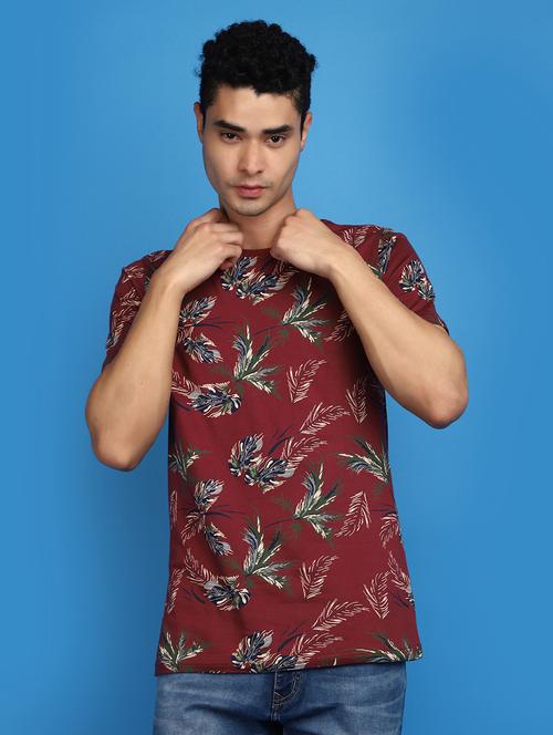 men round neck printed t-shirt - 20809908 - Very Small Image - 1