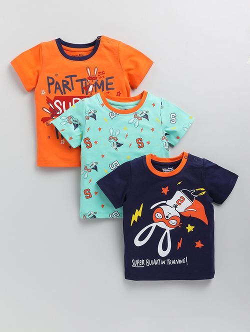 pack of 3 unisex multi color t-shirt - 20810741 - Very Small Image - 1