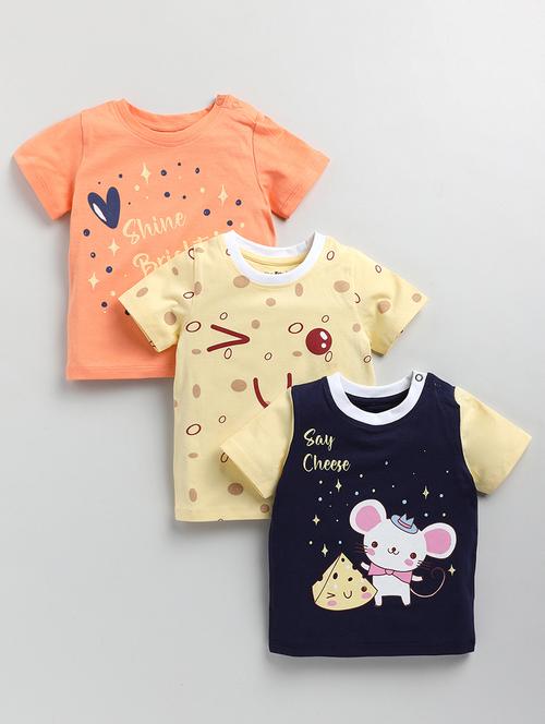 pack of 3 unisex multi color t-shirt - 20810760 - Very Small Image - 1