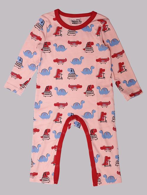 pink cotton jersey romper - 20810866 - Very Small Image - 1