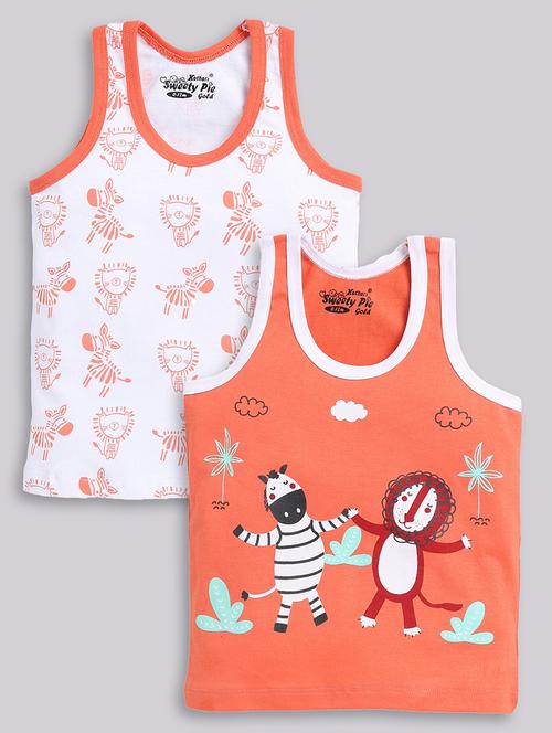 Boys Pack Of 2 Printed Vests - 20810875 - Very Small Image - 1