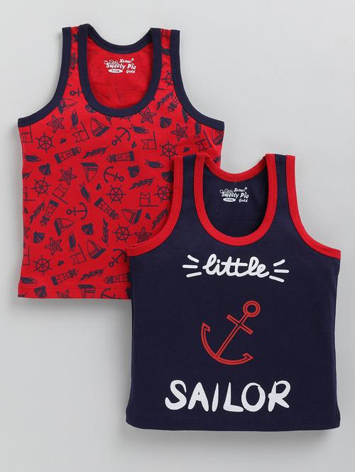 Boys Pack Of 2 Printed Vests - 20810878 - Very Small Image - 1